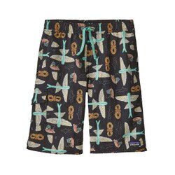 Patagonia Baggies Boardshort Boys' in Fly 50 Ink Black